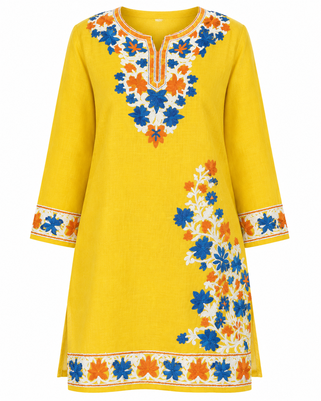 Noor : Aari embroidery summer Co-Ord Set | Gold